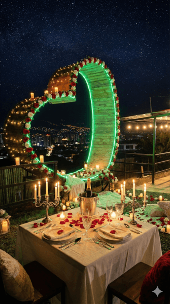 Cena romántica en Ébano Mirador